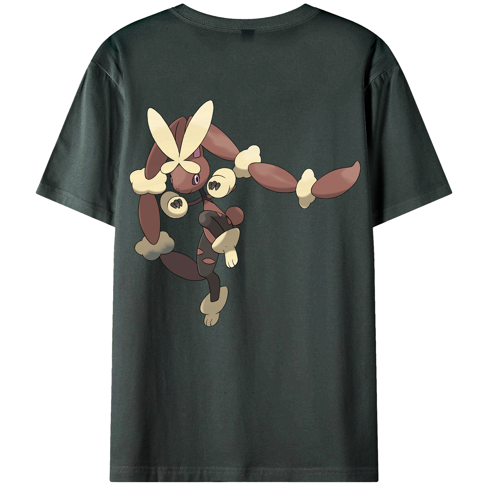 （画像用） ポケットモンスター Pokémon 綿100％ メンズ半袖Tシャツ（バックプリント） 通気性